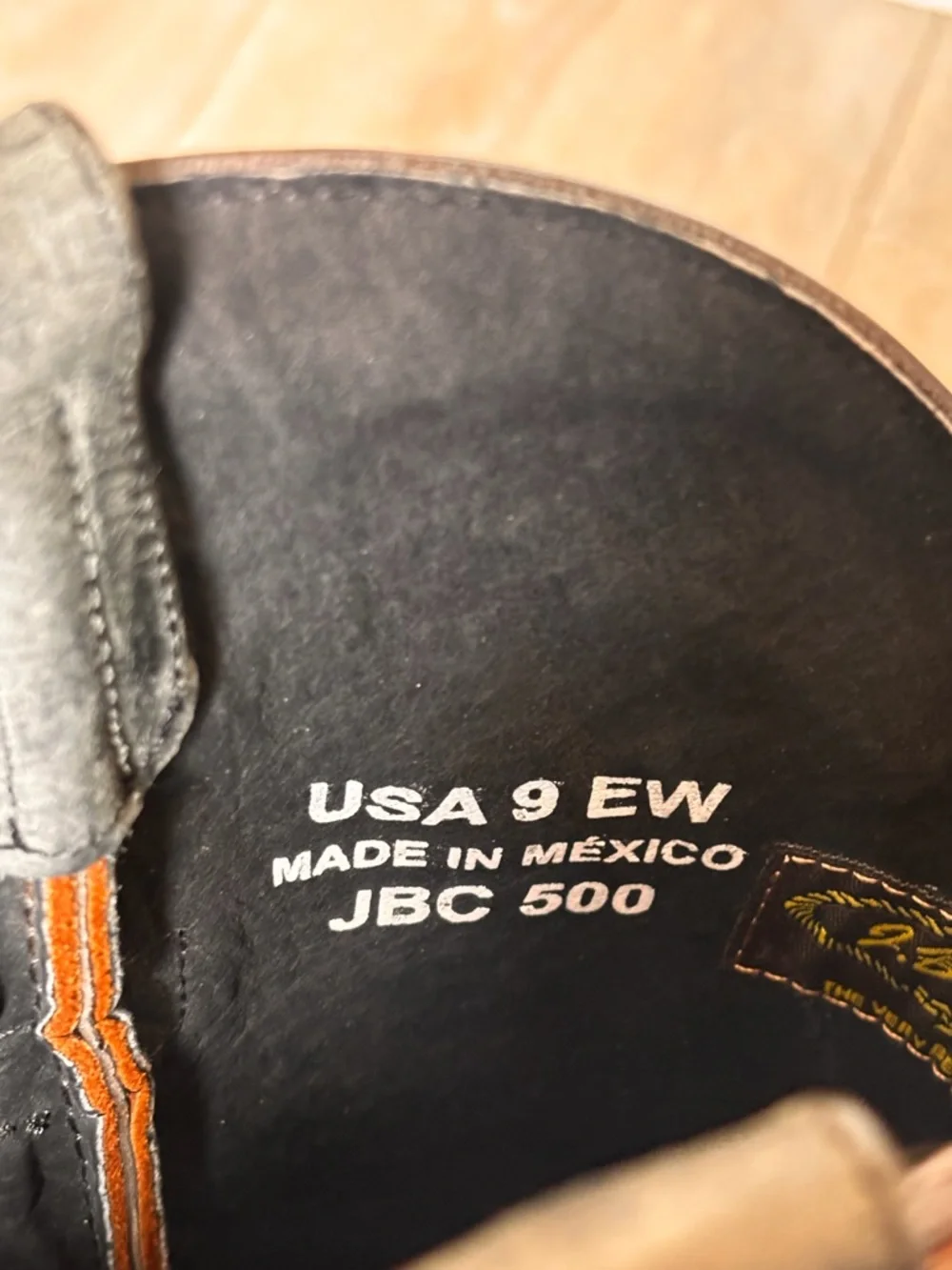 J.B. Dillon Two-Tone Cowboy Boots in Black & Brown - Picture 4 of 4